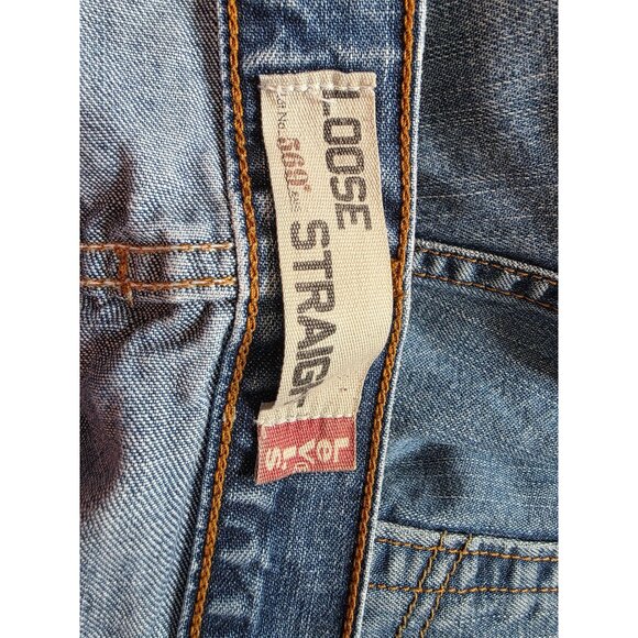 Levis 569 Loose Straight Mens Jeans Size 38X32 Blue Denim - Picture 5 of 7